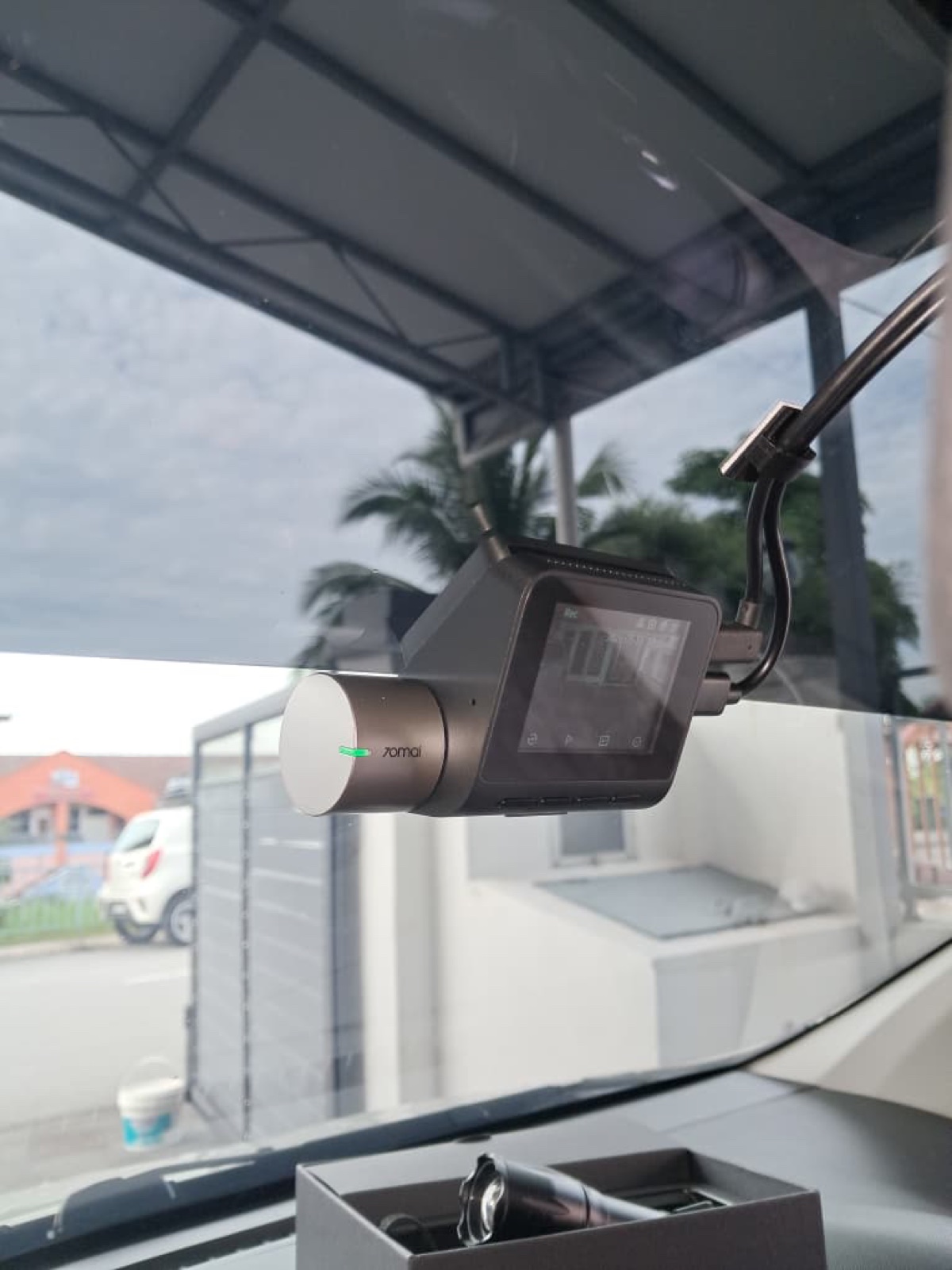 Perodua Axia — front-facing dashcam view